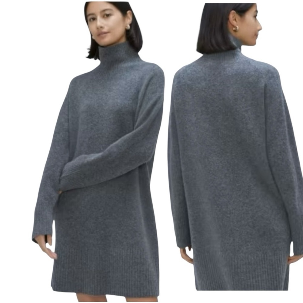 ❣️HP❣️Everlane The Cozy Turtleneck Sweater Dress Small Gray